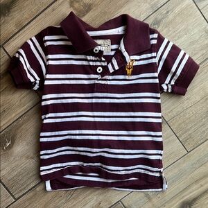 ASU Maroon Striped Kids Polo Shirt